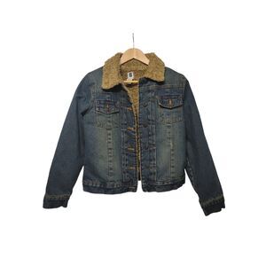 GAP Jean Jacket Lined Women Small Blue Collared Button Front